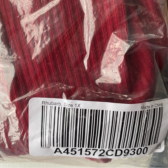 NEW All Worthy Red Open Front Rib Cardigan Sweater - Picture 9 of 10